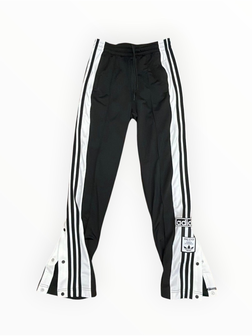 Adidas Originals Adibreak Black Snap Tearaway Track Pants 3-Stripes